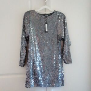 NWT Steve Madden Metallic Sequin Dress